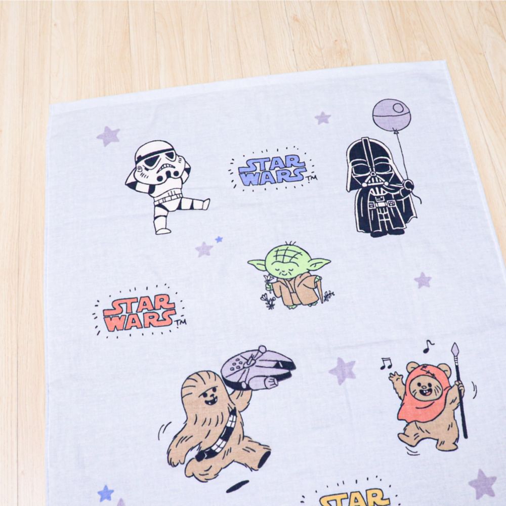 スター・ウォーズ タオルケット 70&times;100cm  STAR WARS ダース・ベイダー ヨーダ R2-D2 ストームトルーパー イウォーク 表ガーゼ 裏パイル 綿100% NS1703-SW