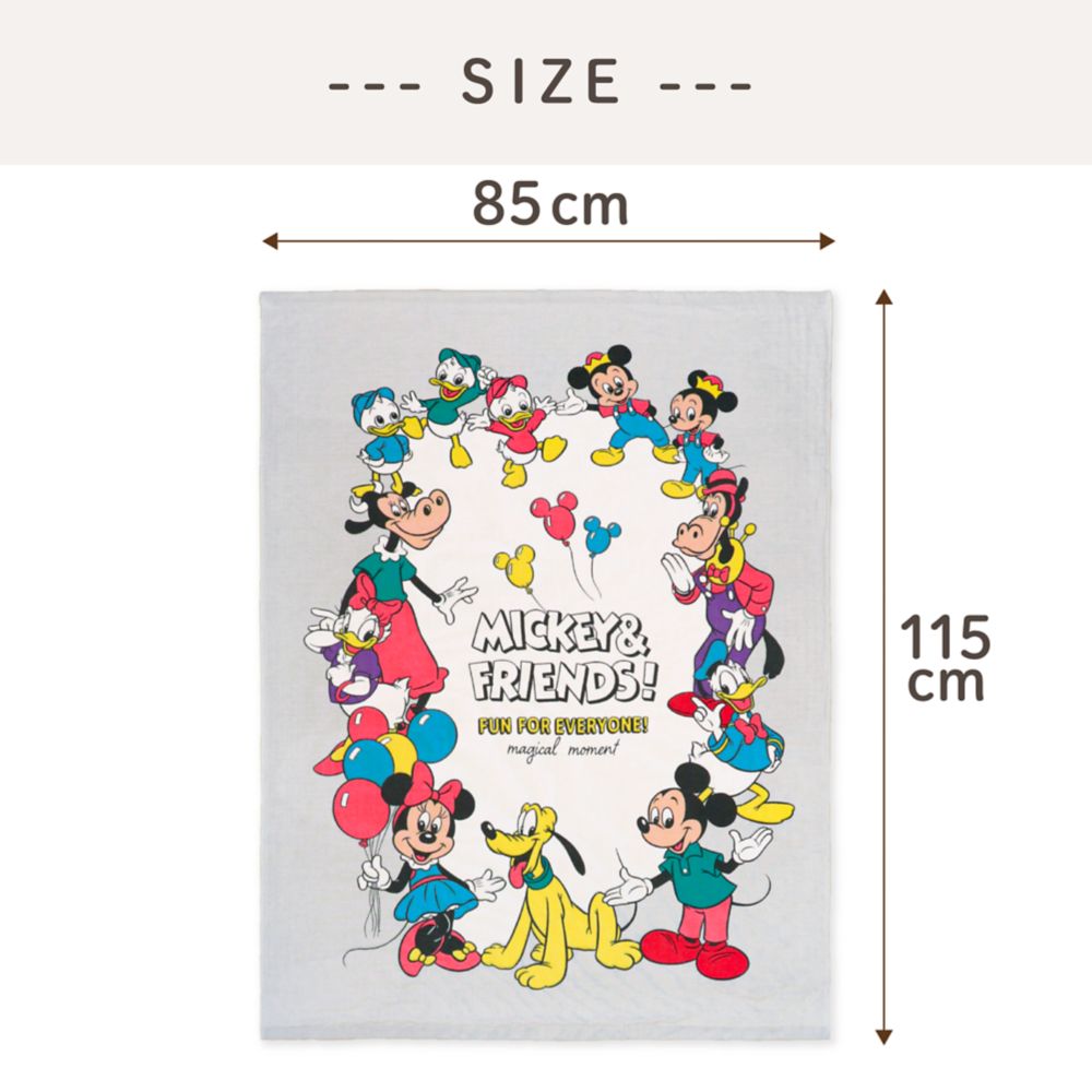 公式 ショップディズニー タオルケット ミッキー フレンズ 85 115cm 表ガーゼ 綿100