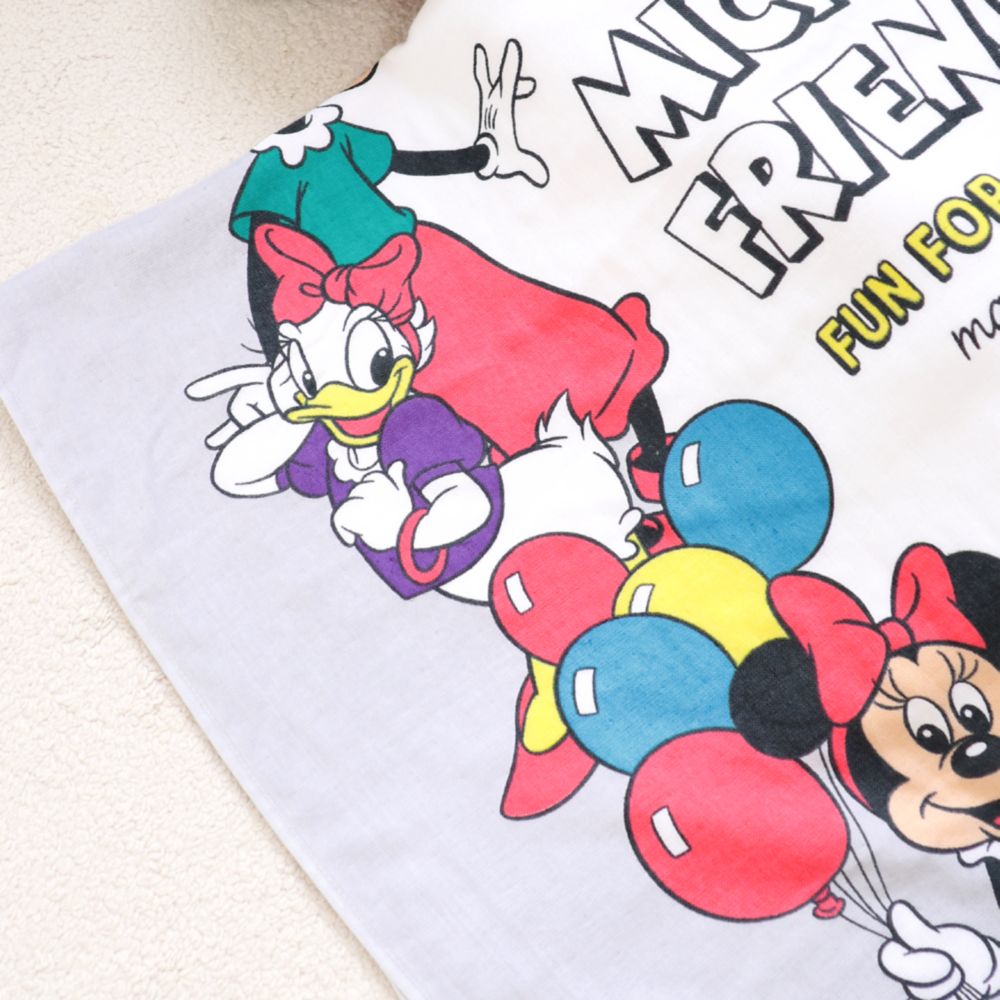 ミッキー ミニー ドナルド デイジー タオルケット 85&times;115cm 表ガーゼ 裏パイル 綿100% NZ1802