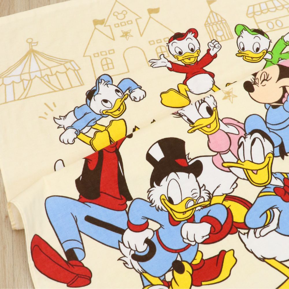 ミッキー ミニー ドナルド デイジー タオルケット 85&times;115cm 表ガーゼ 裏パイル 綿100% NZ1810-MK