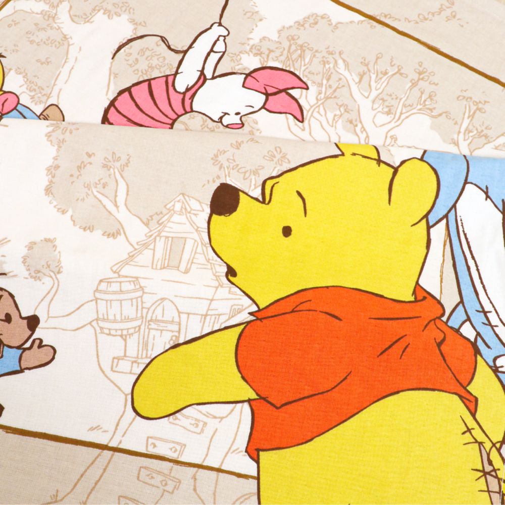 プーさん ティガー ピグレット イーヨー タオルケット 85&times;115cm 表ガーゼ 裏パイル 綿100% NZ1810-PH