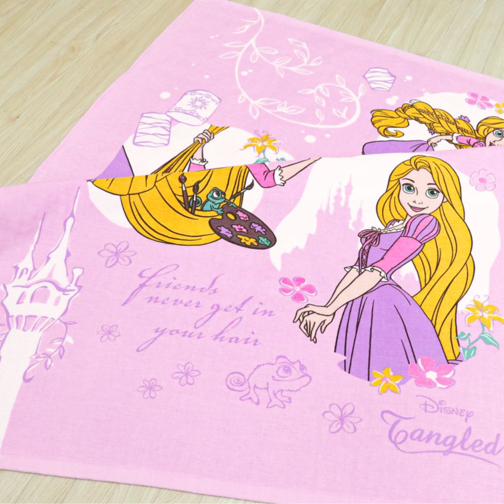 ラプンツェル パスカル タオルケット 塔の上のラプンツェル 85&times;115cm 表ガーゼ 裏パイル 綿100% NZ1810-TA