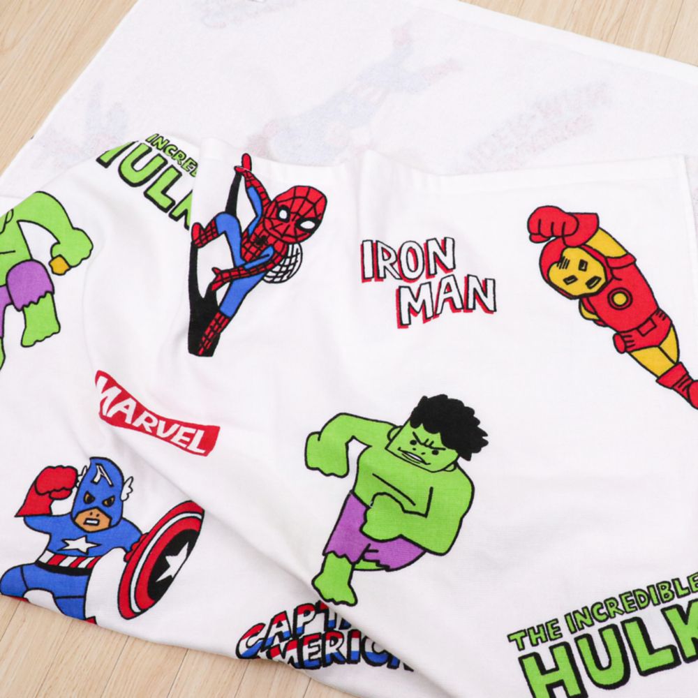 マーベル タオルケット アベンジャーズ スパイダーマン アイアンマン キャプテン・アメリカ ハルク 85&times;115cm 表ガーゼ 裏パイル 綿100% NM1811-AG