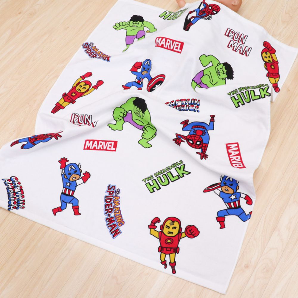 マーベル タオルケット アベンジャーズ スパイダーマン アイアンマン キャプテン・アメリカ ハルク 85&times;115cm 表ガーゼ 裏パイル 綿100% NM1811-AG