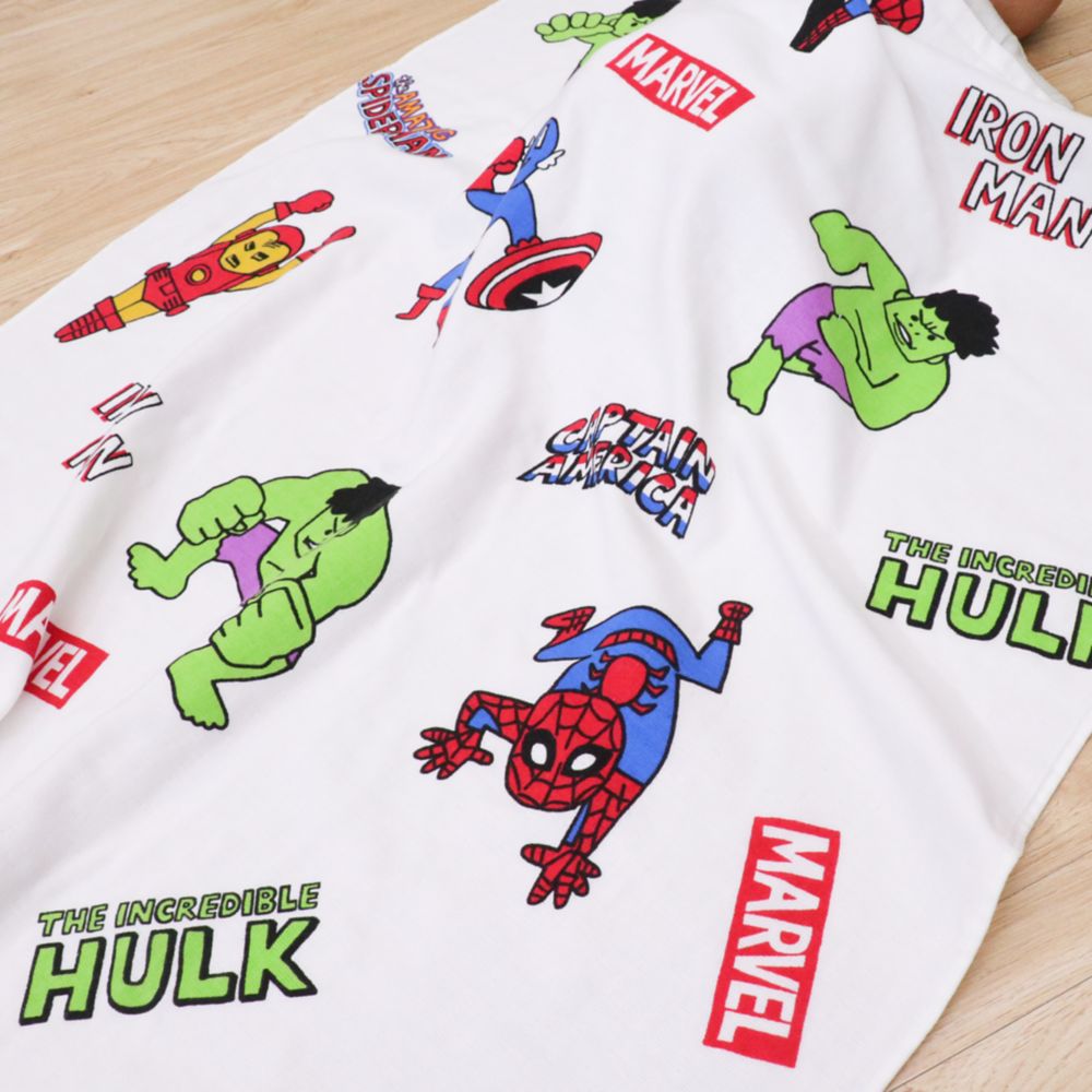 マーベル タオルケット アベンジャーズ スパイダーマン アイアンマン キャプテン・アメリカ ハルク 85&times;115cm 表ガーゼ 裏パイル 綿100% NM1811-AG