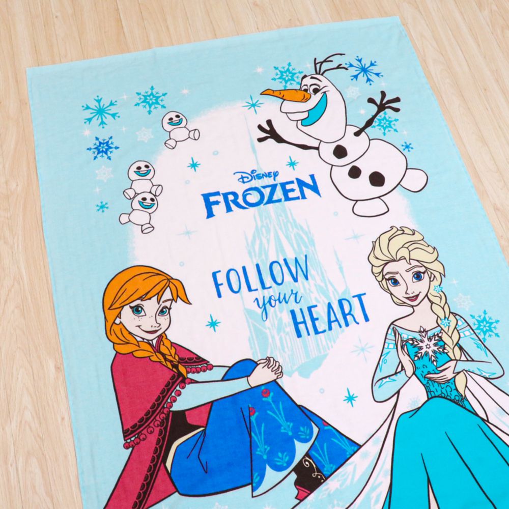 アナ エルサ オラフ タオルケット アナと雪の女王 85&times;115cm 表ガーゼ 裏パイル 綿100% NZ1811-FR