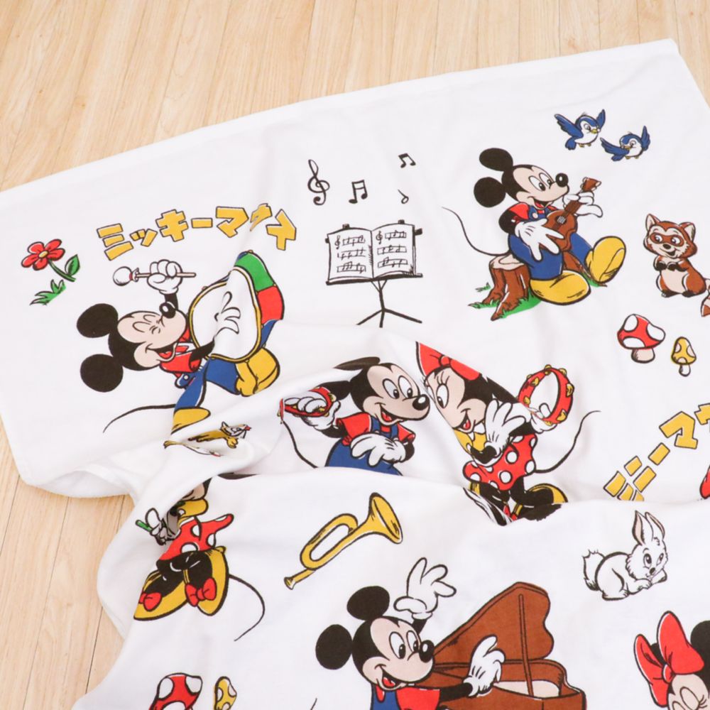 ミッキー ミニー タオルケット 85&times;115cm 表ガーゼ 裏パイル 綿100% NZ1811-MK