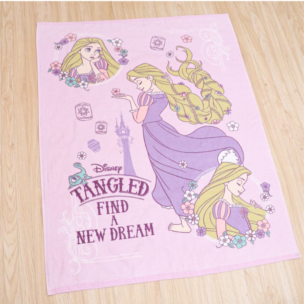 ラプンツェル パスカル タオルケット 塔の上のラプンツェル 85&times;115cm 表ガーゼ 裏パイル 綿100% NZ1811-TA