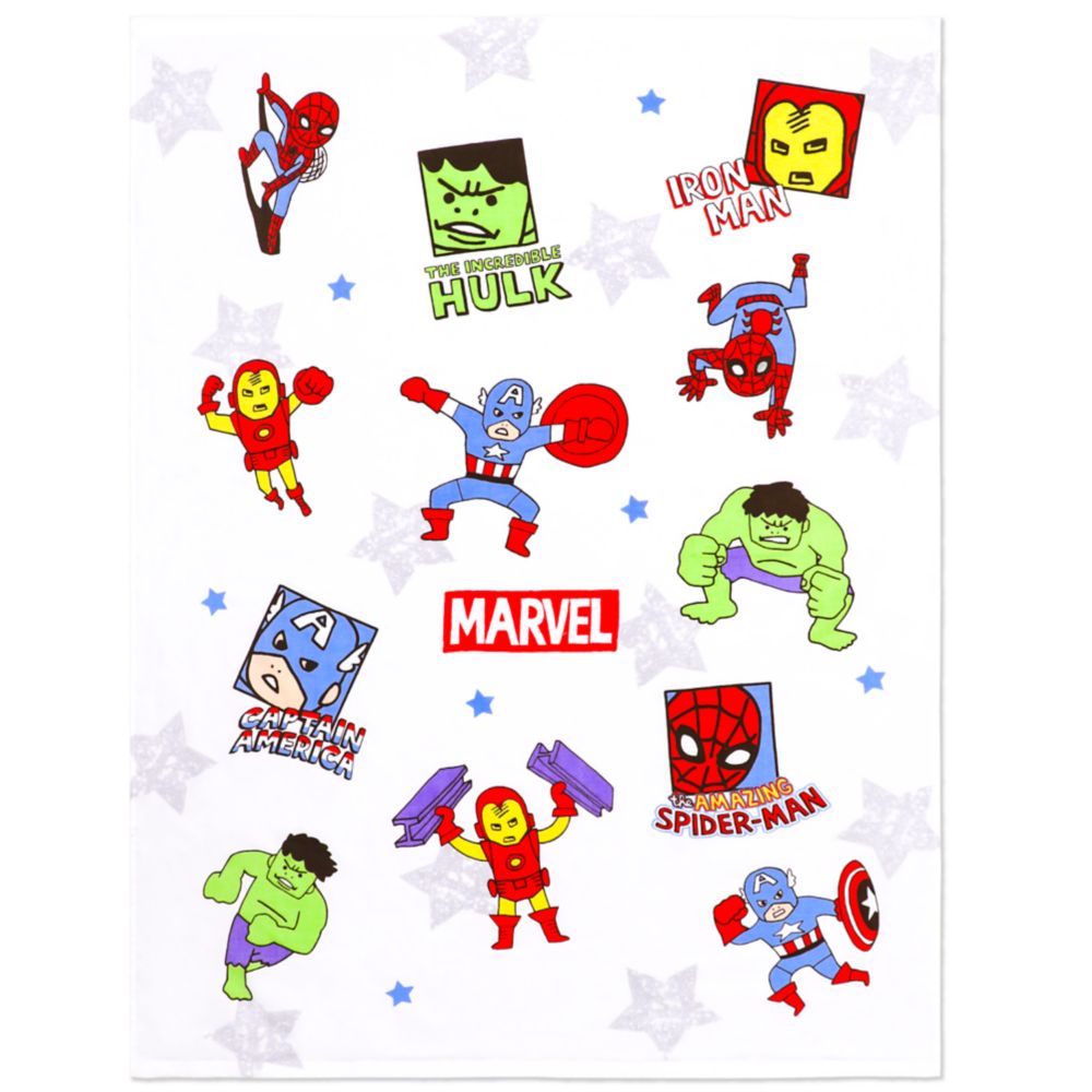 マーベル タオルケット 85&times;115cm アベンジャーズ スパイダーマン アイアンマン キャプテン・アメリカ ハルク 表ガーゼ 裏パイル 綿100% NM1812-AG