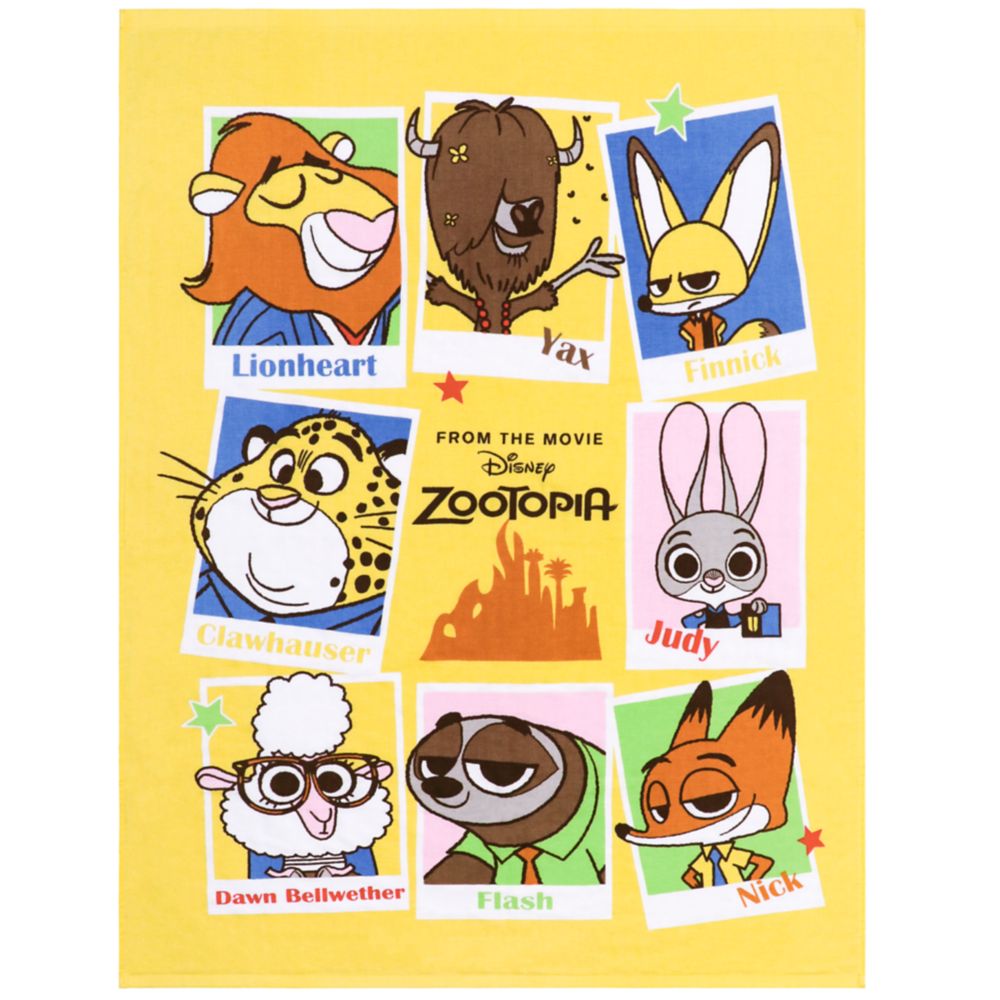 ズートピア タオルケット 85&times;115cm ジュディ・ホップス ニック・ワイルド フィニック フラッシュ クロウハウザー 表ガーゼ 裏パイル 綿100% NZ1812-ZO