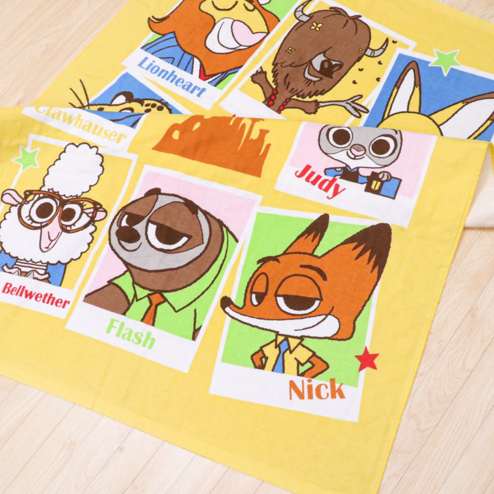 ズートピア タオルケット 85&times;115cm ジュディ・ホップス ニック・ワイルド フィニック フラッシュ クロウハウザー 表ガーゼ 裏パイル 綿100% NZ1812-ZO