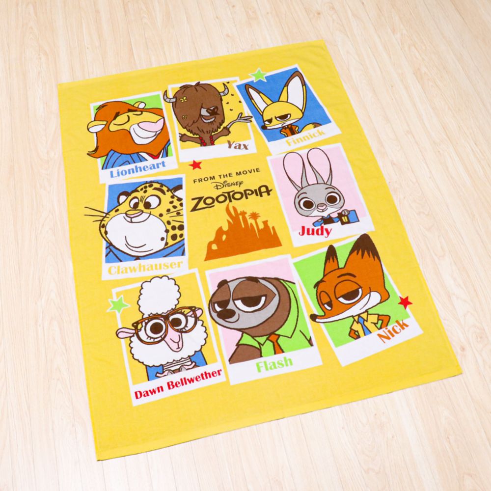 ズートピア タオルケット 85&times;115cm ジュディ・ホップス ニック・ワイルド フィニック フラッシュ クロウハウザー 表ガーゼ 裏パイル 綿100% NZ1812-ZO
