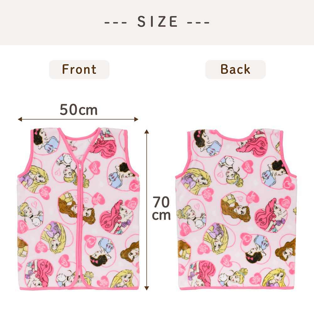 ディズニープリンセス スリーパー 50&times;70cm ニューマイヤー NZ1887-E