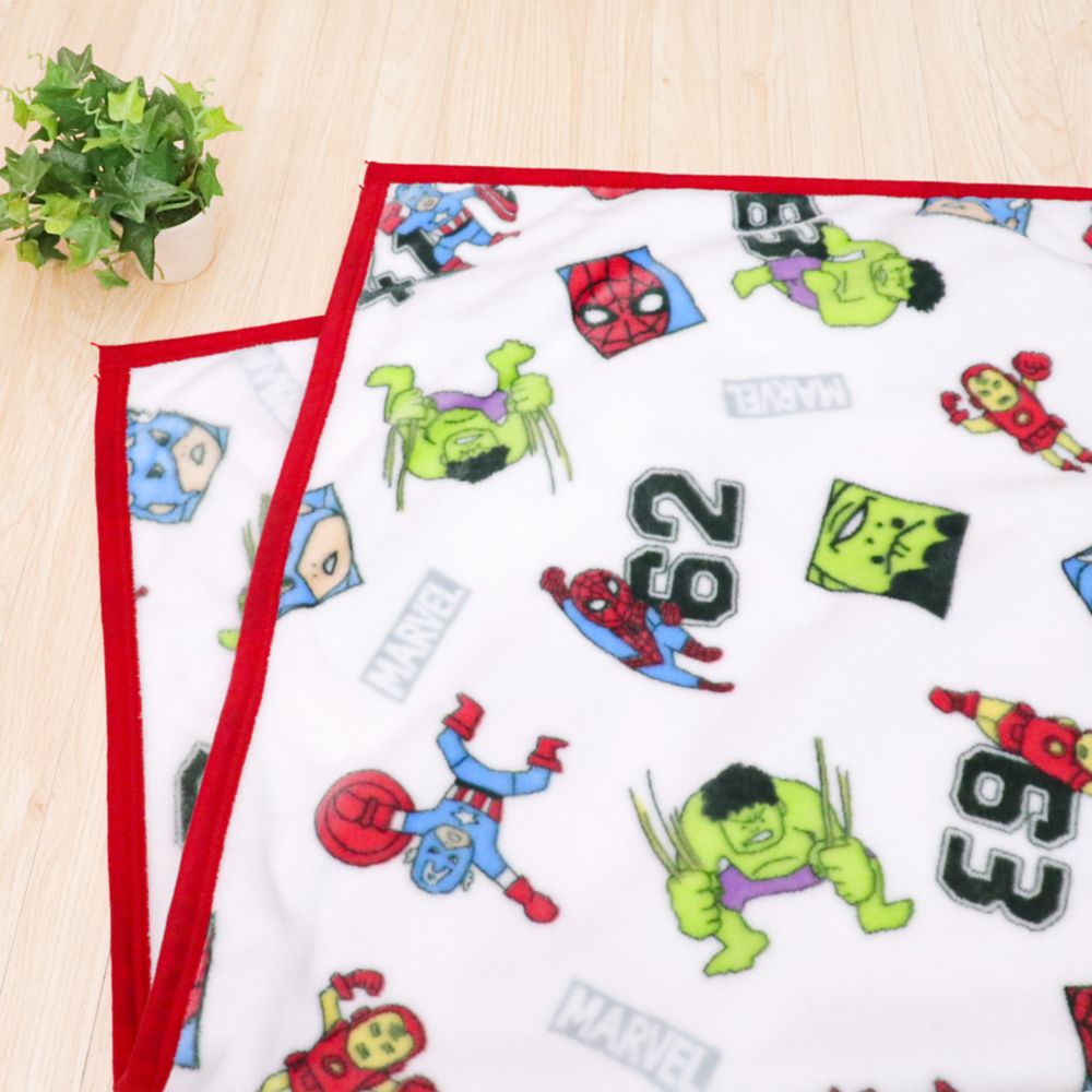 マーベル 毛布 100&times;140cm ニューマイヤー アベンジャーズ スパイダーマン アイアンマン キャプテン・アメリカ ハルク NM1921-A