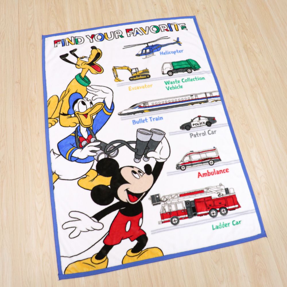 ミッキー＆フレンズ 毛布 100&times;140cm ニューマイヤー 乗り物 NZ2400-MK