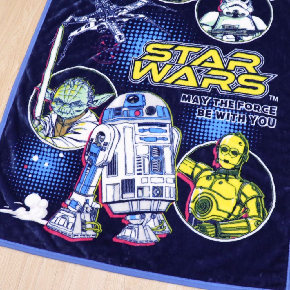 スター・ウォーズ 毛布 100&times;140cm ニューマイヤー STAR WARS ダース・ベイダー マスターヨーダ R2-D2 C-3PO ストームトルーパー NS2400-SW