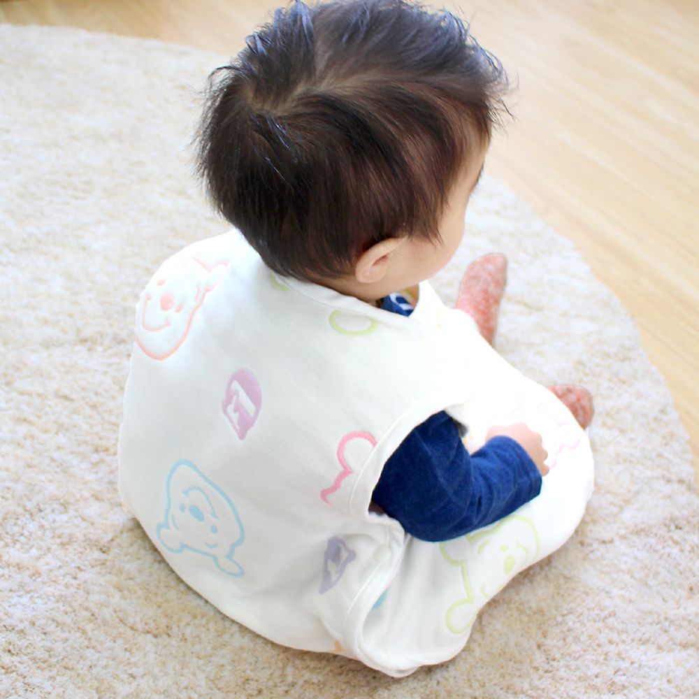 プーさん　6重ガーゼ　スリーパー　42&times;58cm　綿100％　日本製　NZ2830-D