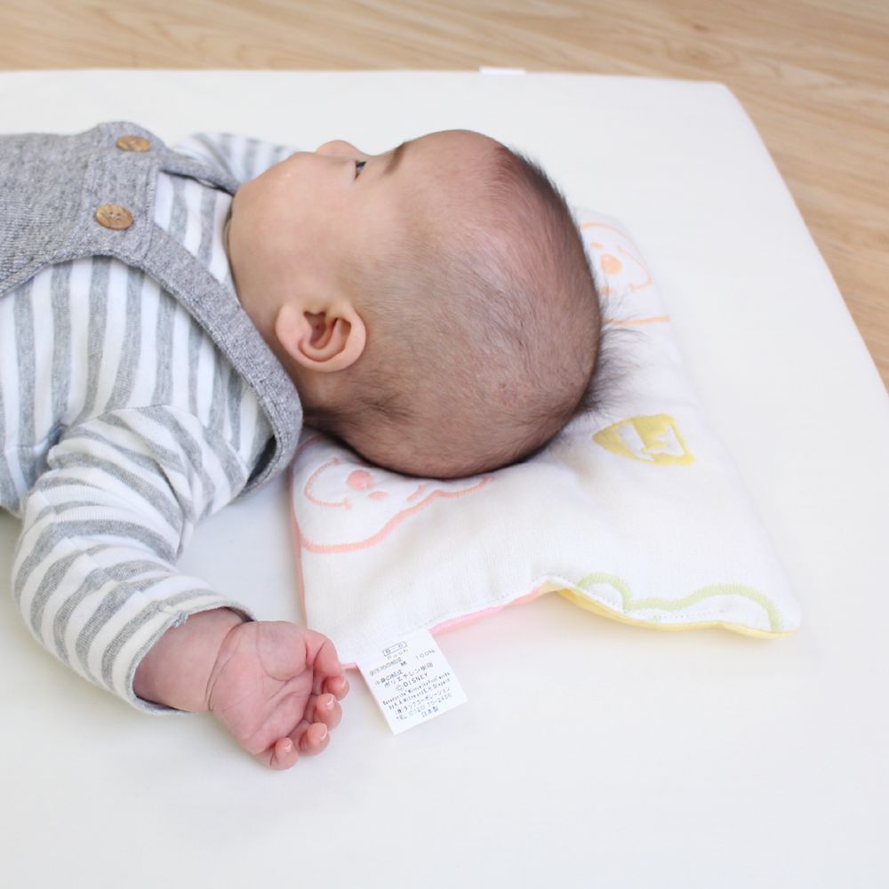 プーさん　6重ガーゼ　ベビーまくら　20&times;32cm　綿100％　日本製　NZ2830-I