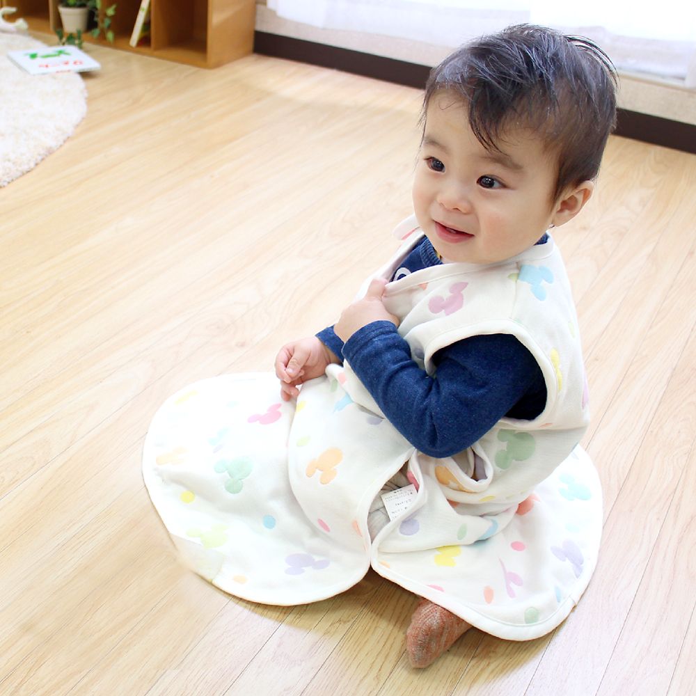 ミッキーアイコン　6重ガーゼ　スリーパー　42&times;58cm　綿100％　日本製　NZ2831-D