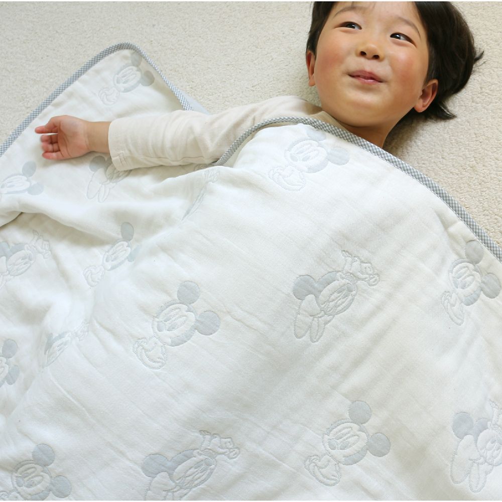 ベビーミッキー＆ミニー　6重ガーゼ　ケット　70&times;100cm　綿100％　日本製　NZ2832-C