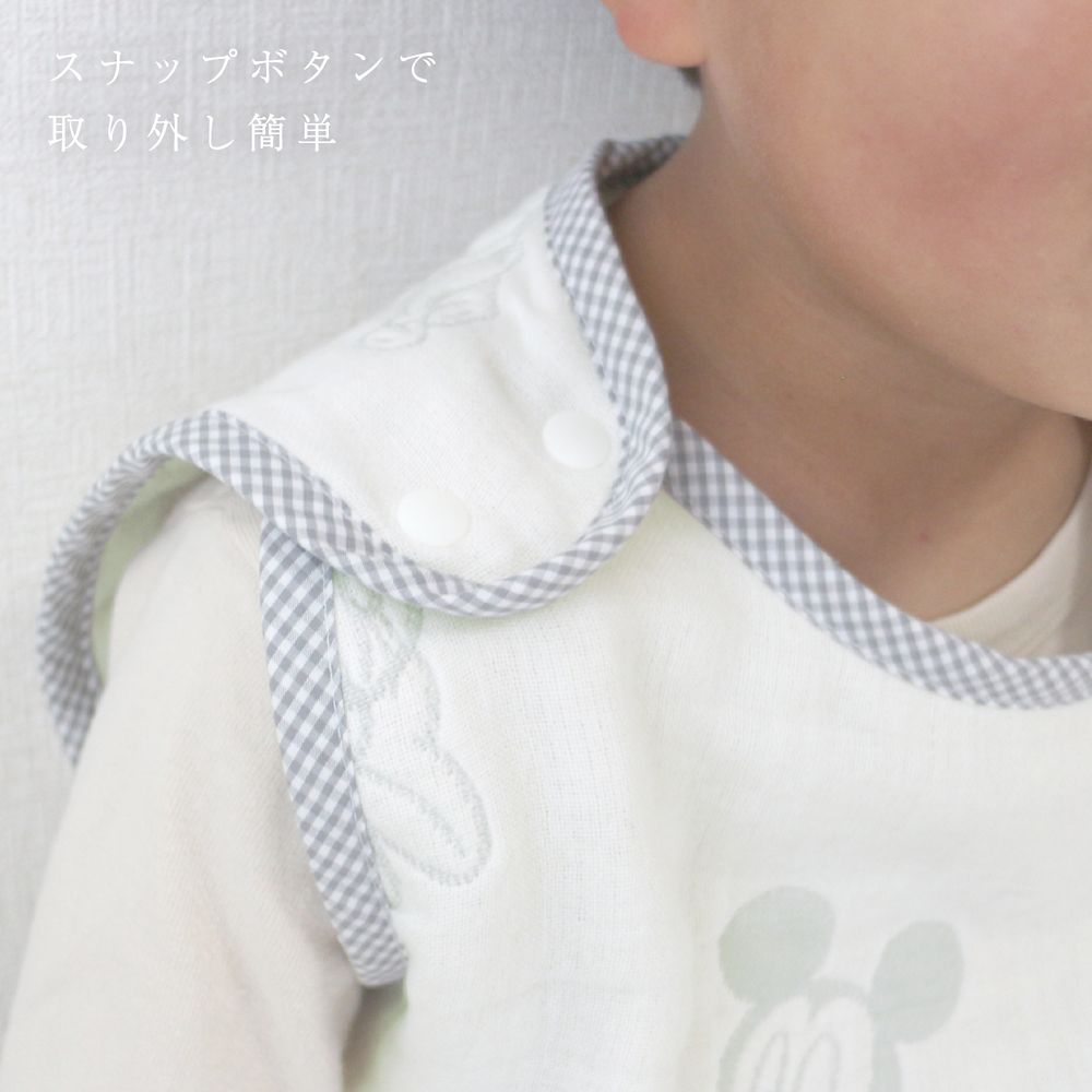 ベビーミッキー＆ミニー　6重ガーゼ　スリーパー　42&times;58cm　綿100％　日本製　NZ2832-D