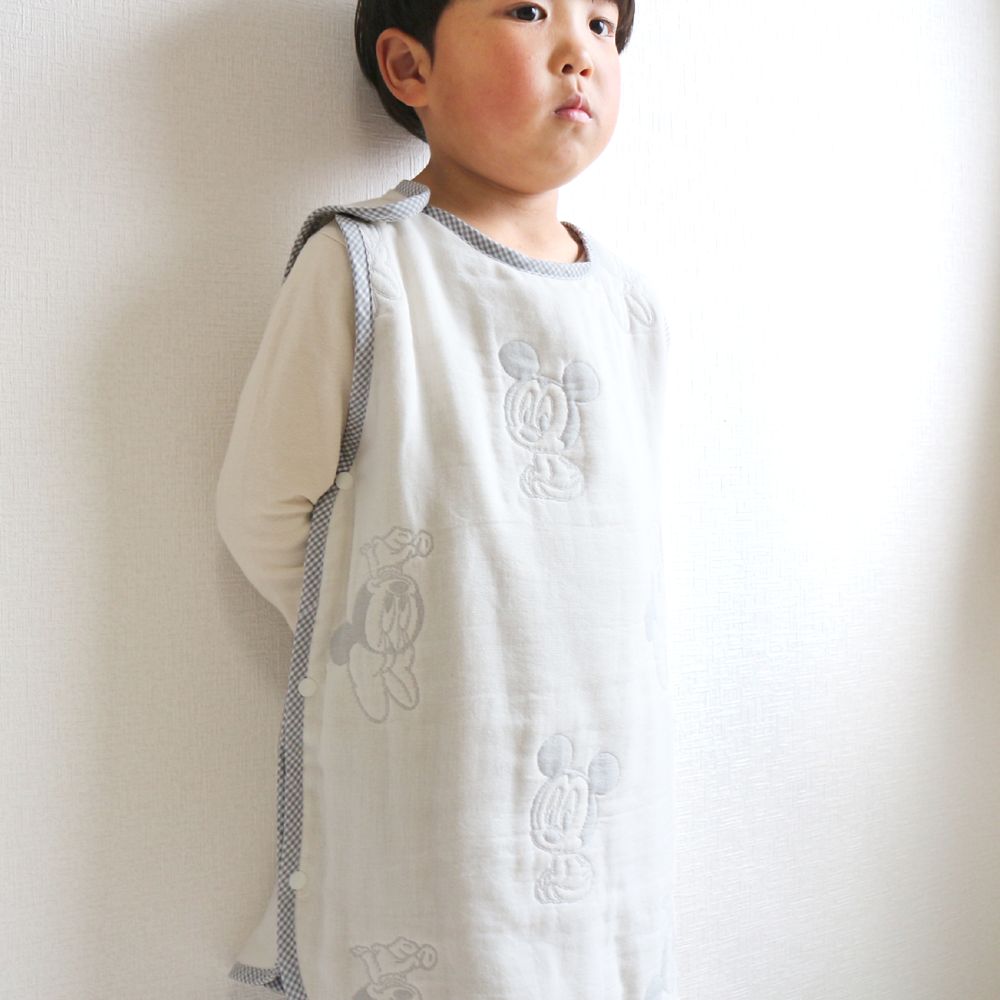 ベビーミッキー＆ミニー　6重ガーゼ　スリーパー　42&times;58cm　綿100％　日本製　NZ2832-D