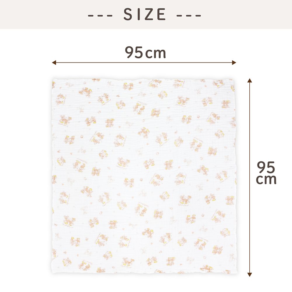 公式 ショップディズニー 6重ガーゼおくるみケット ミッキー ミニー 95 95cm 綿100 もこもこ加工