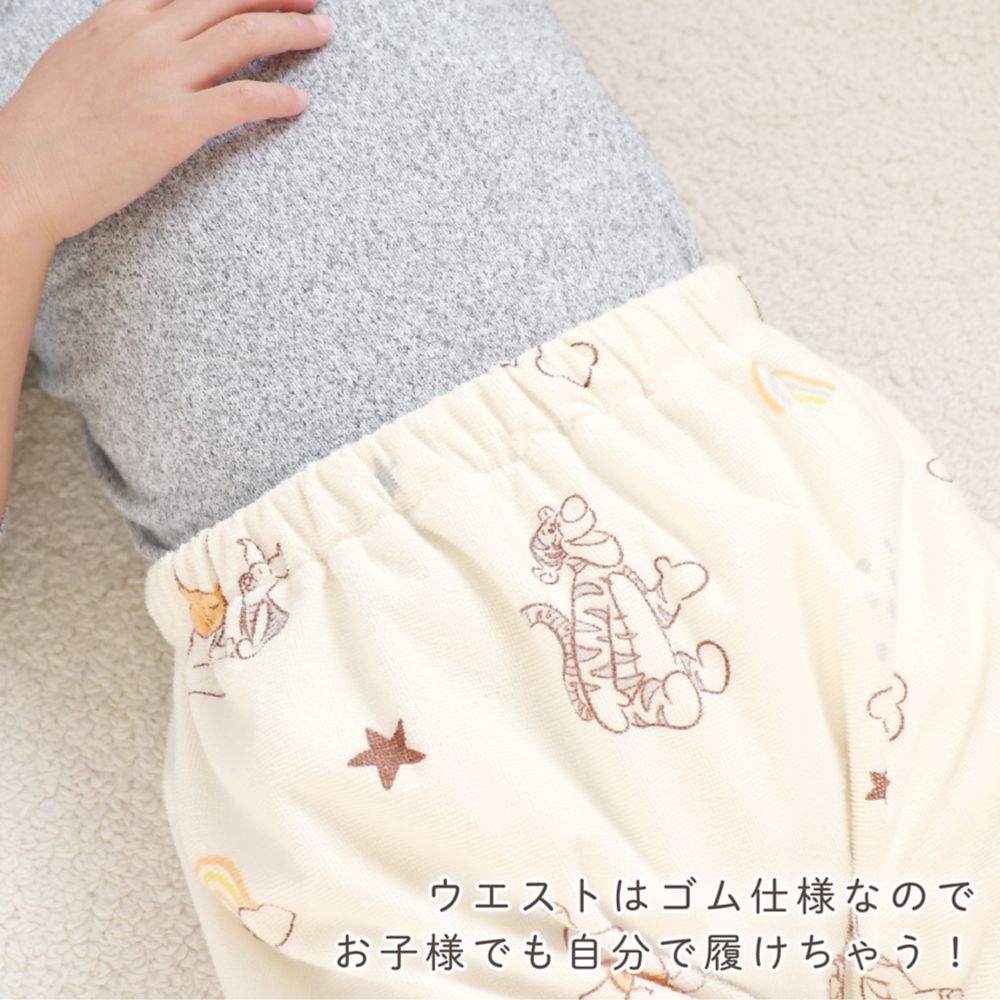 プー＆フレンズ おねしょズボン おねしょケット 防水仕様 綿100％ パイル 吸水加工 NZ3222-M