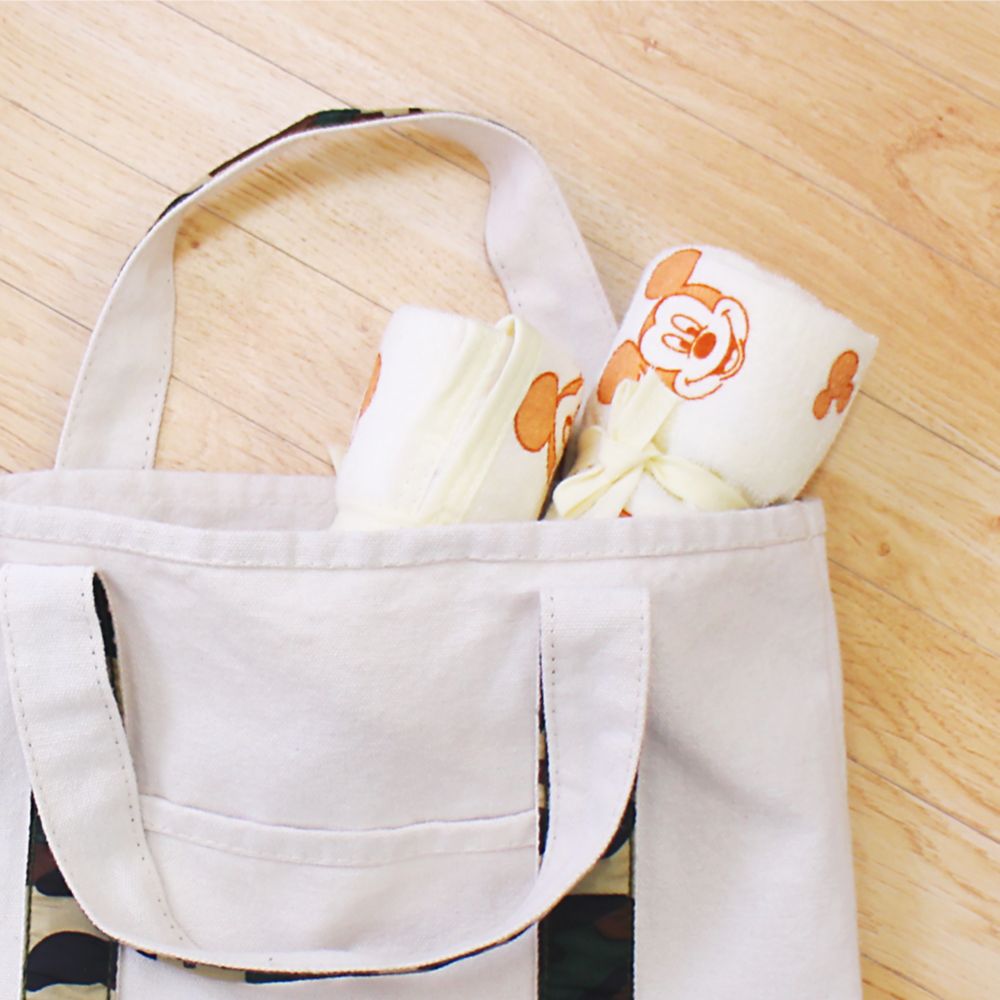 ミッキー ミニー おむつ替えシート 2枚セット  45&times;58cm 裏面防水 綿100％ パイル 吸水加工 NZ3221-A