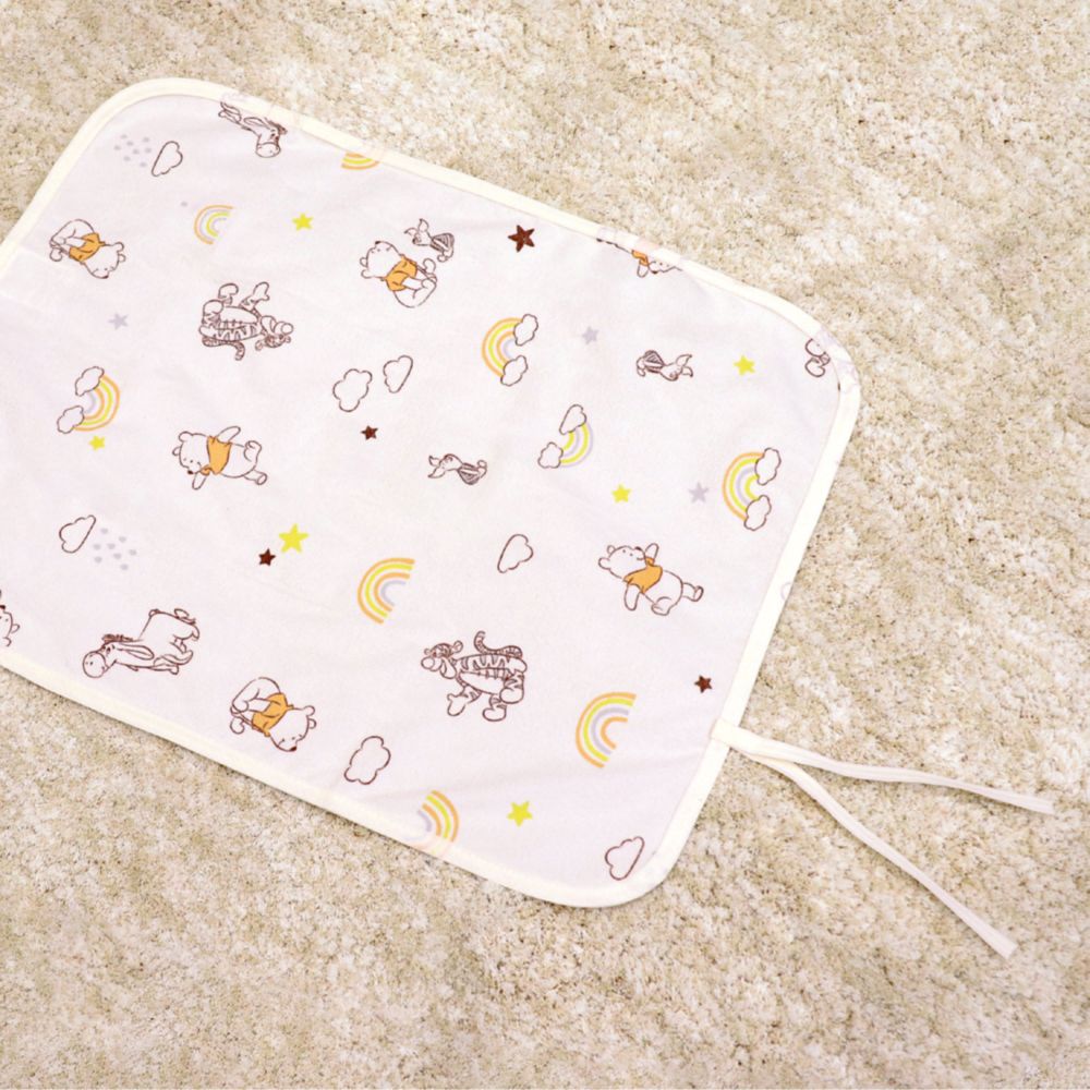 プー＆フレンズ おむつ替えシート 2枚セット  45&times;58cm 裏面防水 綿100％ パイル 吸水加工 NZ3222-A