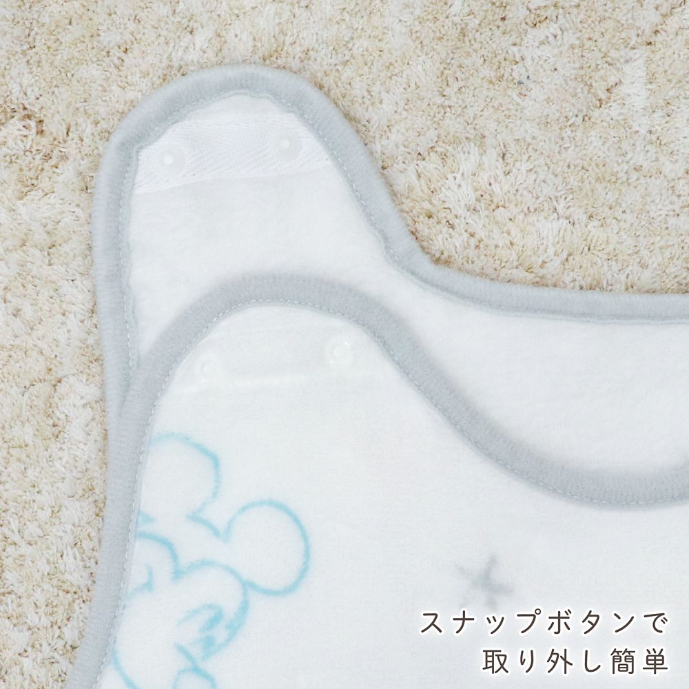 ミッキー ミニー あったか スリーパー 横開き 43&times;60cm フランネル NZ3231-E