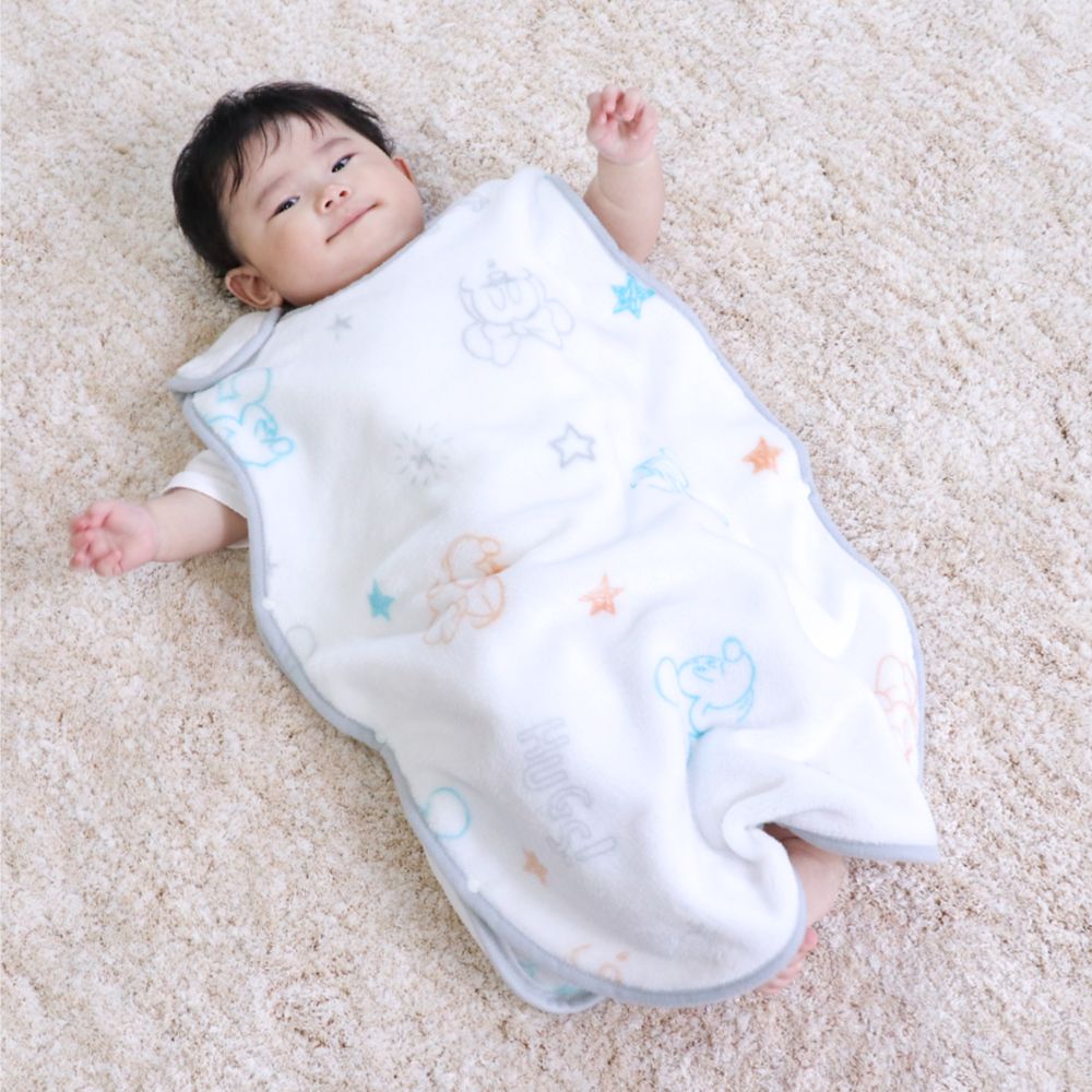 ミッキー ミニー あったか スリーパー 横開き 43&times;60cm フランネル NZ3231-E