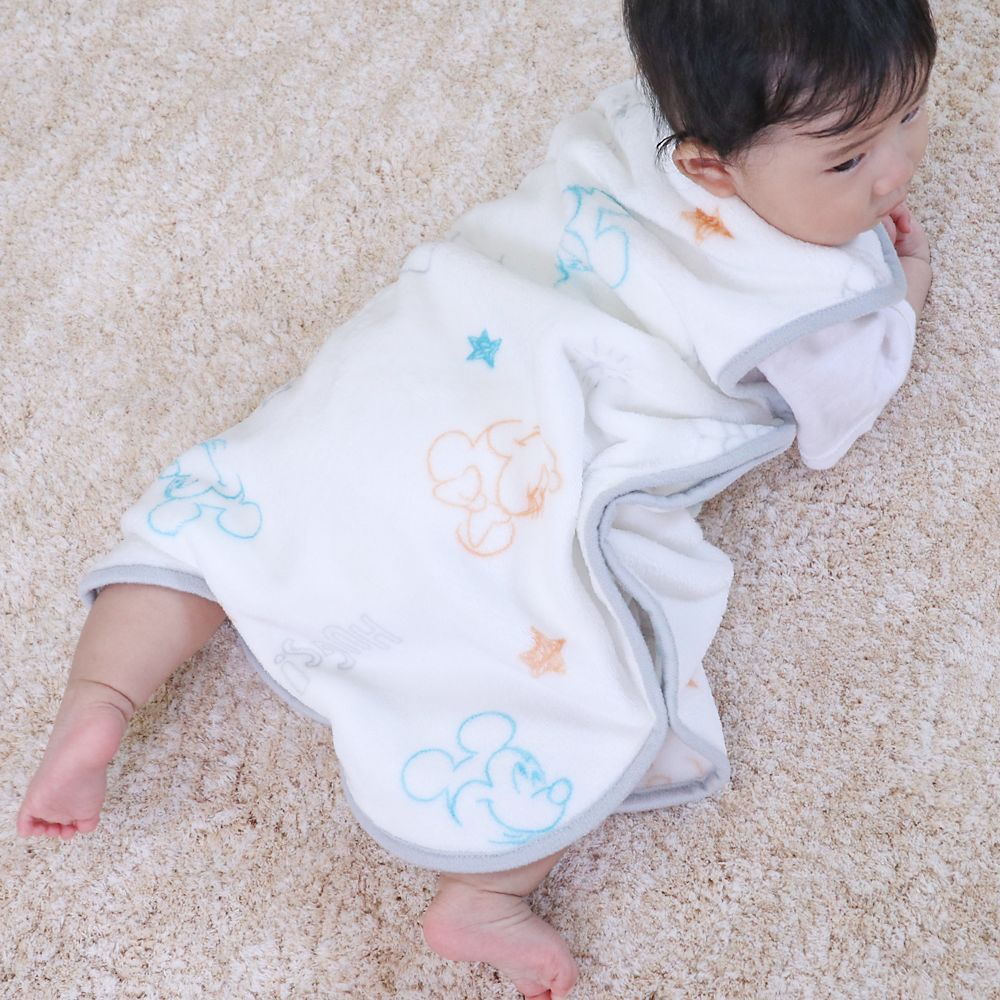 ミッキー ミニー あったか スリーパー 横開き 43&times;60cm フランネル NZ3231-E