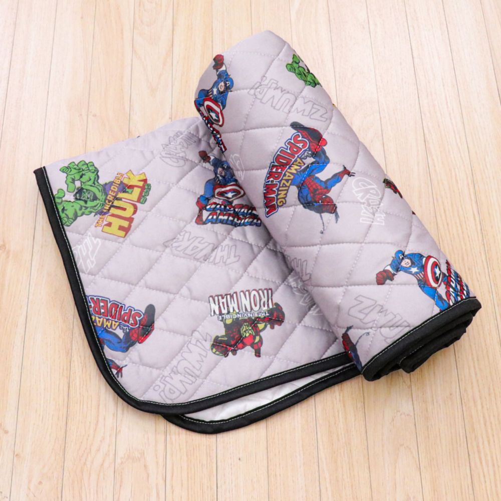 マーベル 冷感 キルトパッド アベンジャーズ スパイダーマン アイアンマン キャプテン・アメリカ ハルク 70&times;120cm ひんやり 接触冷感 NM3300-AG