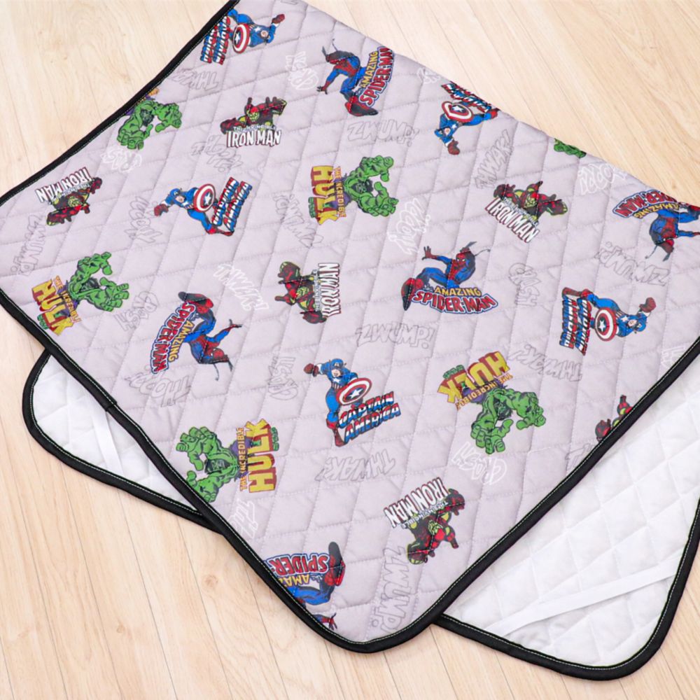 マーベル 冷感 キルトパッド アベンジャーズ スパイダーマン アイアンマン キャプテン・アメリカ ハルク 70&times;120cm ひんやり 接触冷感 NM3300-AG