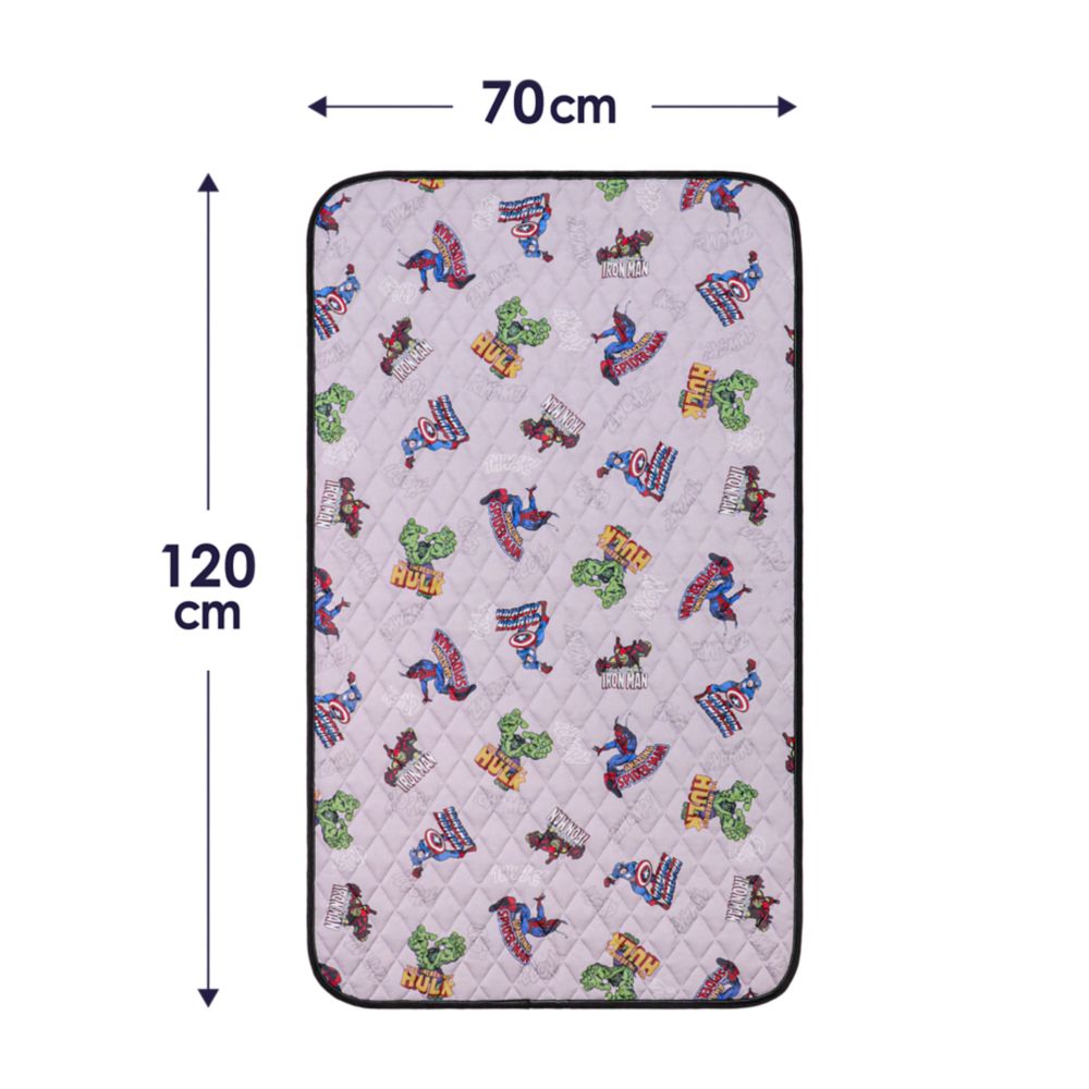 マーベル 冷感 キルトパッド アベンジャーズ スパイダーマン アイアンマン キャプテン・アメリカ ハルク 70&times;120cm ひんやり 接触冷感 NM3300-AG