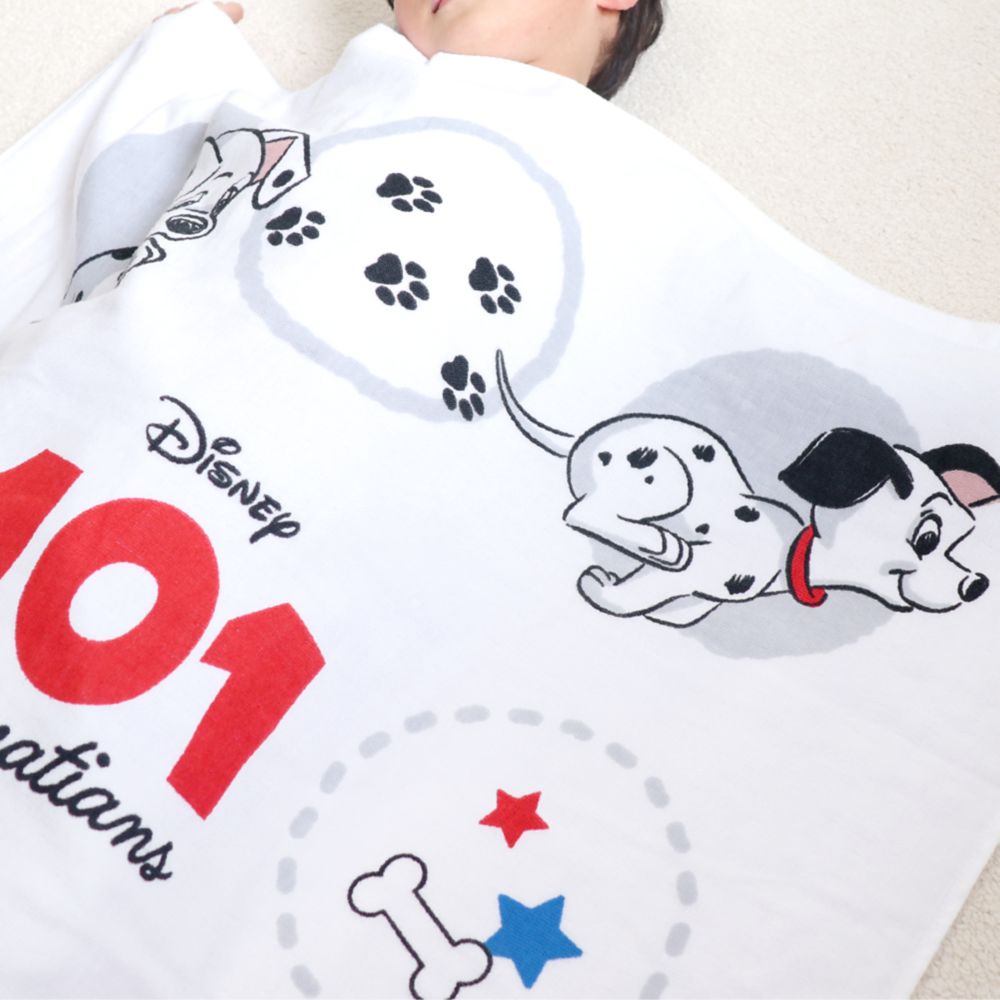 101匹わんちゃん タオルケット 85&times;115cm 表ガーゼ 裏パイル 綿100% NZ8626