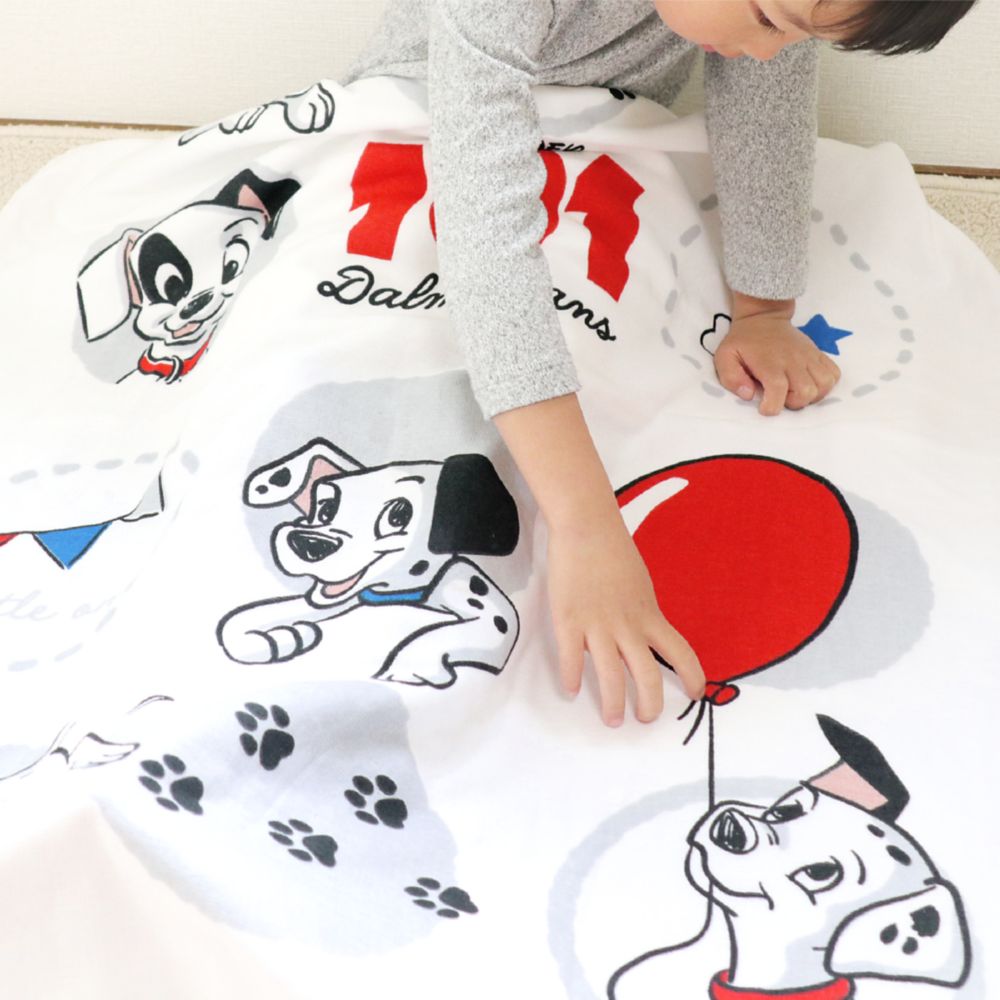 101匹わんちゃん タオルケット 85&times;115cm 表ガーゼ 裏パイル 綿100% NZ8626