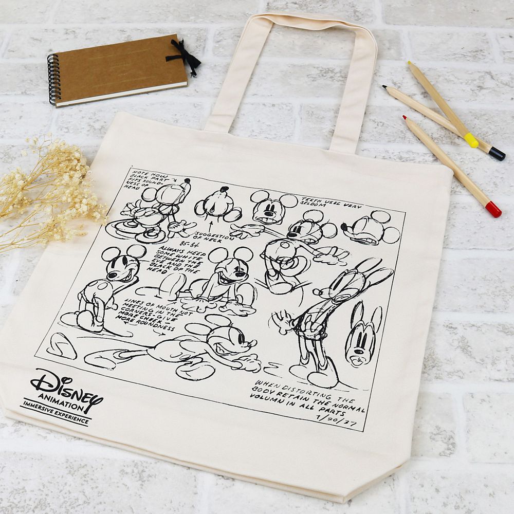 ディズニー・アニメーション・イマーシブ・エクスペリエンス／モデルシート／トートバッグ／ミッキー＆ミニー