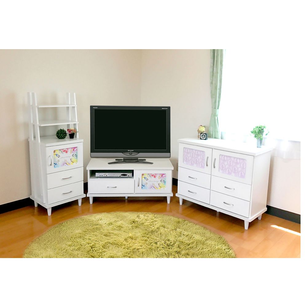 92ｃｍ幅 キャビネット　キャンバスディズニープリンセス