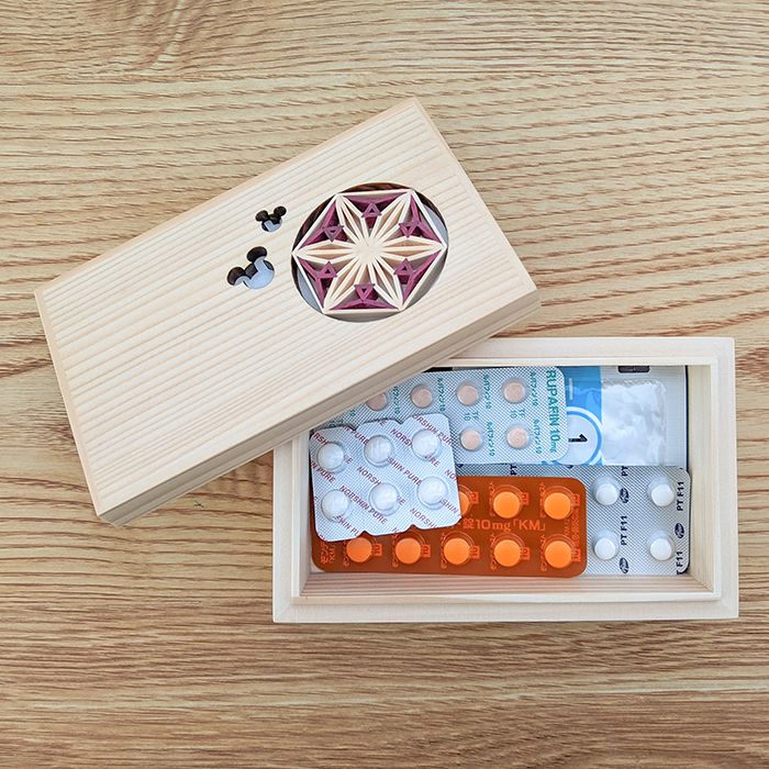 【数量限定】 小物入れ 組子 ボックス （あさのは）