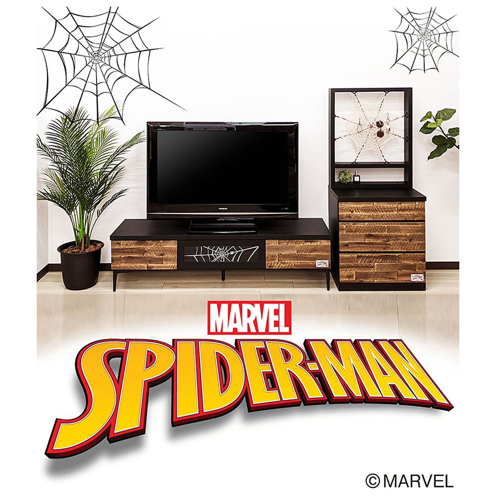 150cm幅テレビ台　スパイダーマン