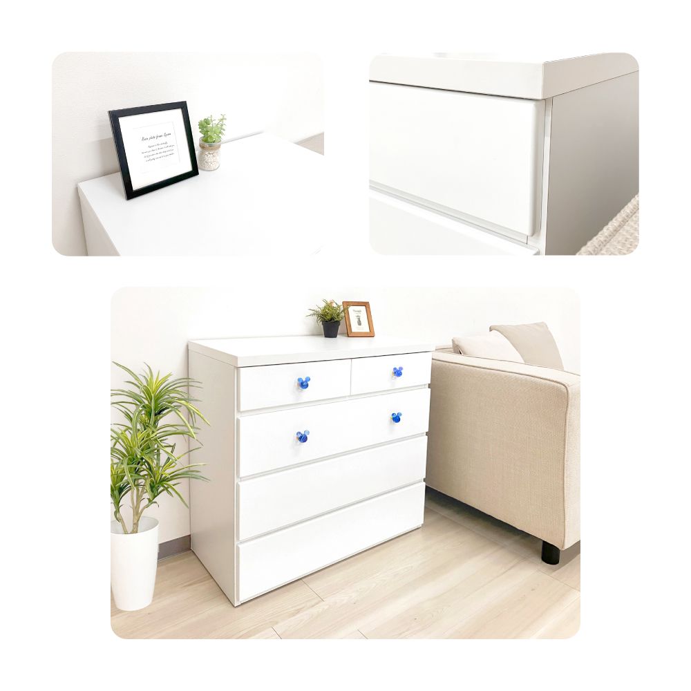 80cm幅4段 リバイブ（ブルー） チェスト タンス ネット限定