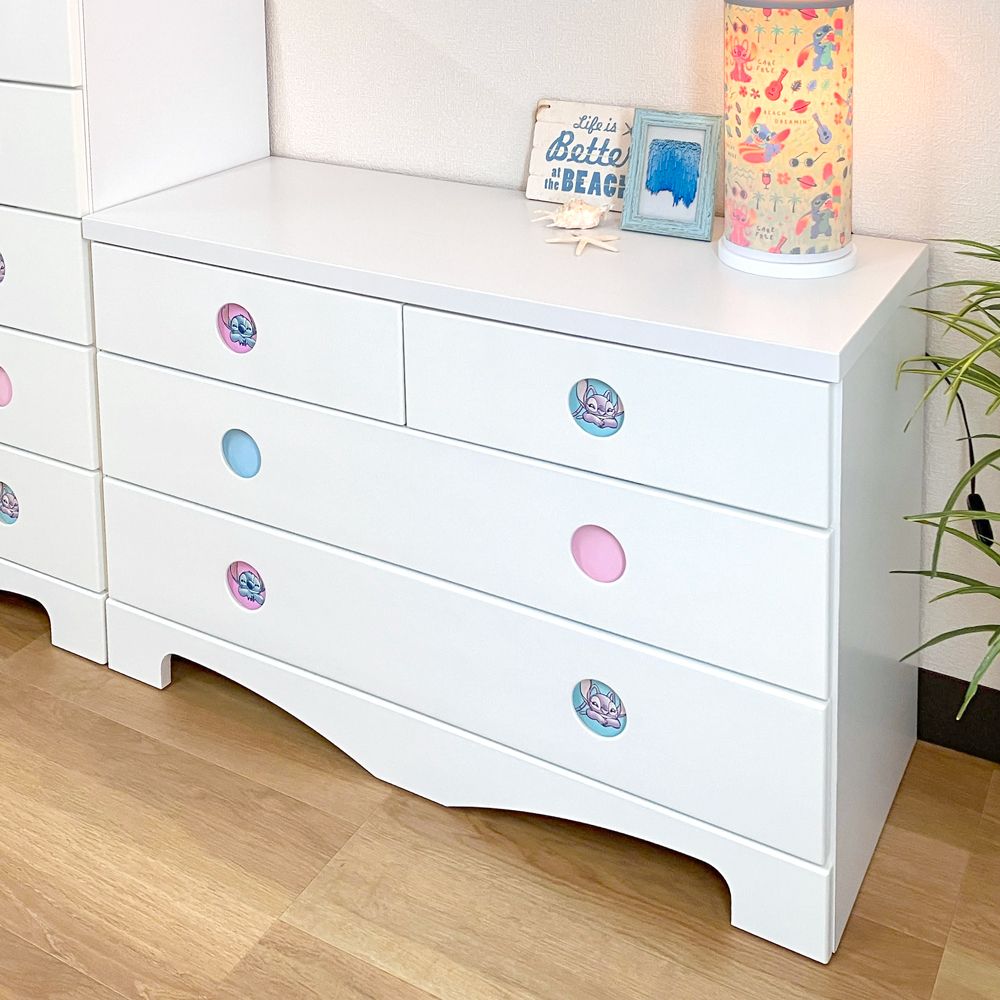 100cm幅 3段スティッチ チェスト タンス 収納棚