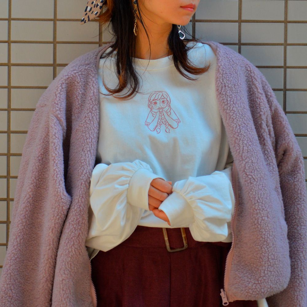 アナと雪の女王/アナ/ビッグシルエットサイドスリットトップス(PONEYCOMB ChouChou)