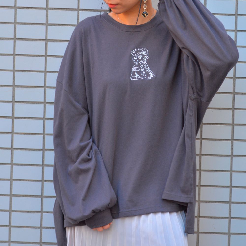 アナと雪の女王/エルサ/ビッグシルエットサイドスリットトップス(PONEYCOMB ChouChou)