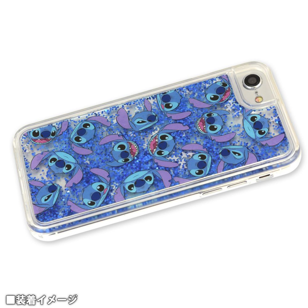 スティッチ iPhone7/8 対応 グリッターケース 総柄 DN-695B