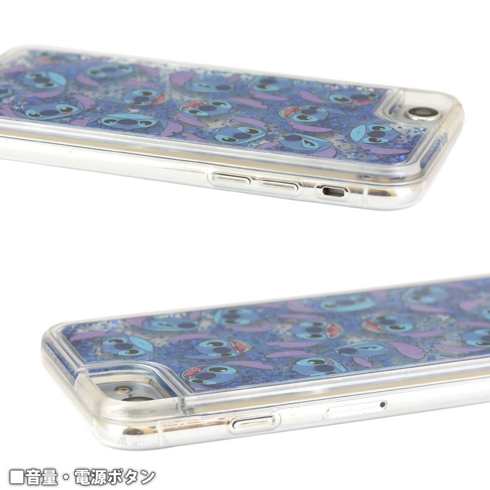 スティッチ iPhone7/8 対応 グリッターケース 総柄 DN-695B