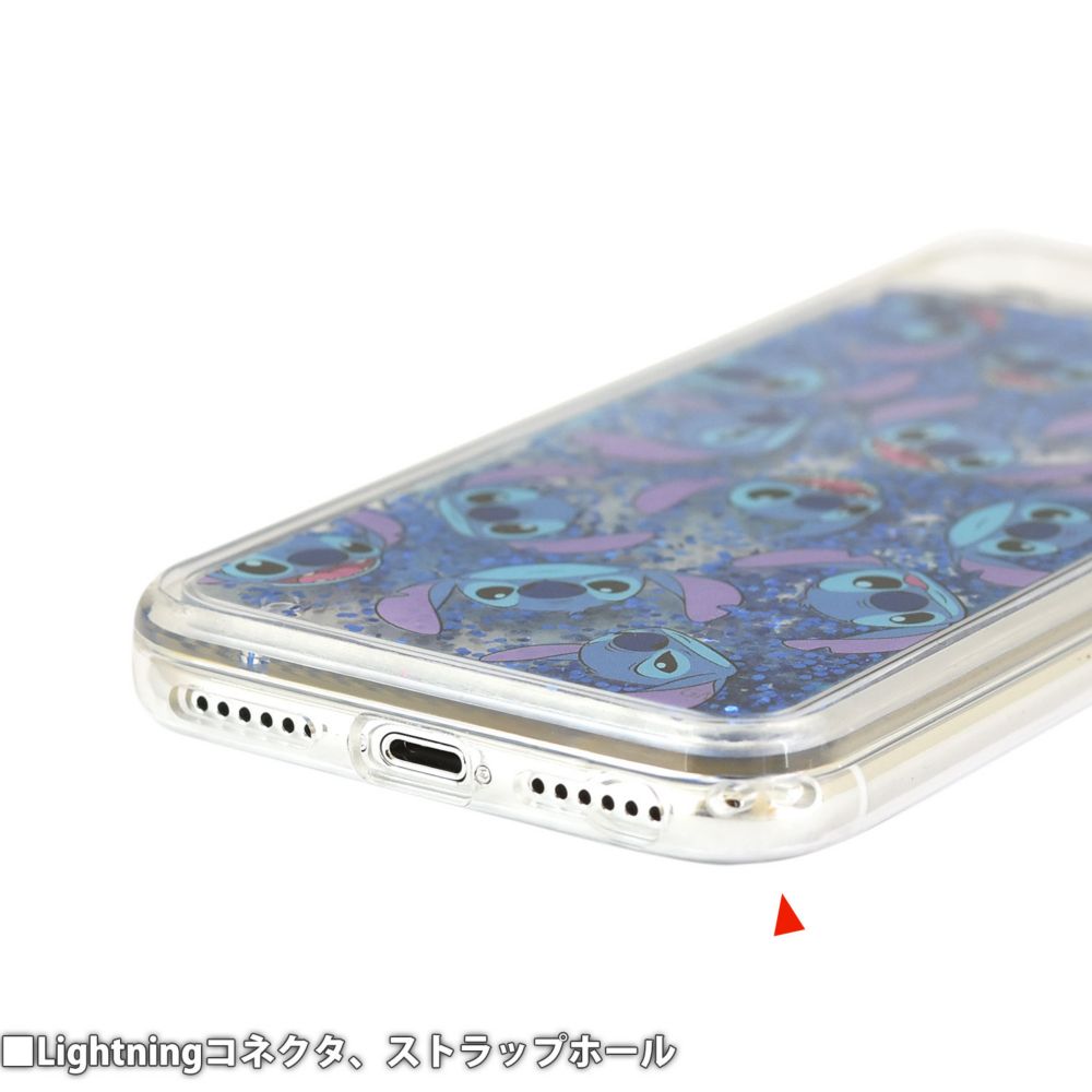 スティッチ iPhone7/8 対応 グリッターケース 総柄 DN-695B