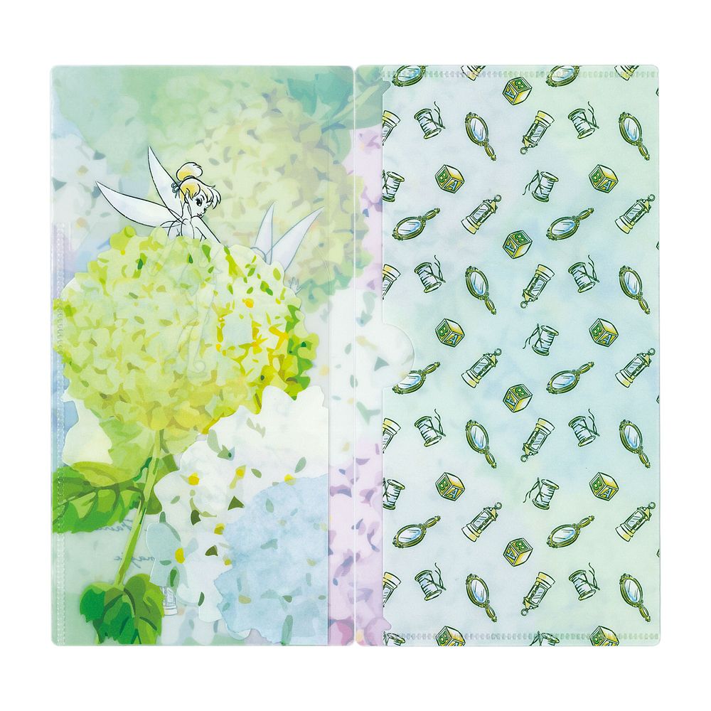 マスクケース(3ポケットタイプ)　あじさいとティンカーベル